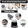 thumbnail image 6 of 12 Pcs Absorbent Coasters for Drinks, 4.3"/11 cm Heat Resistant Coasters for Coffee Table, Minimalist Woven Cups Coasters for Home Decor Office Dining Desk Tabletop Protection, 6 of 8