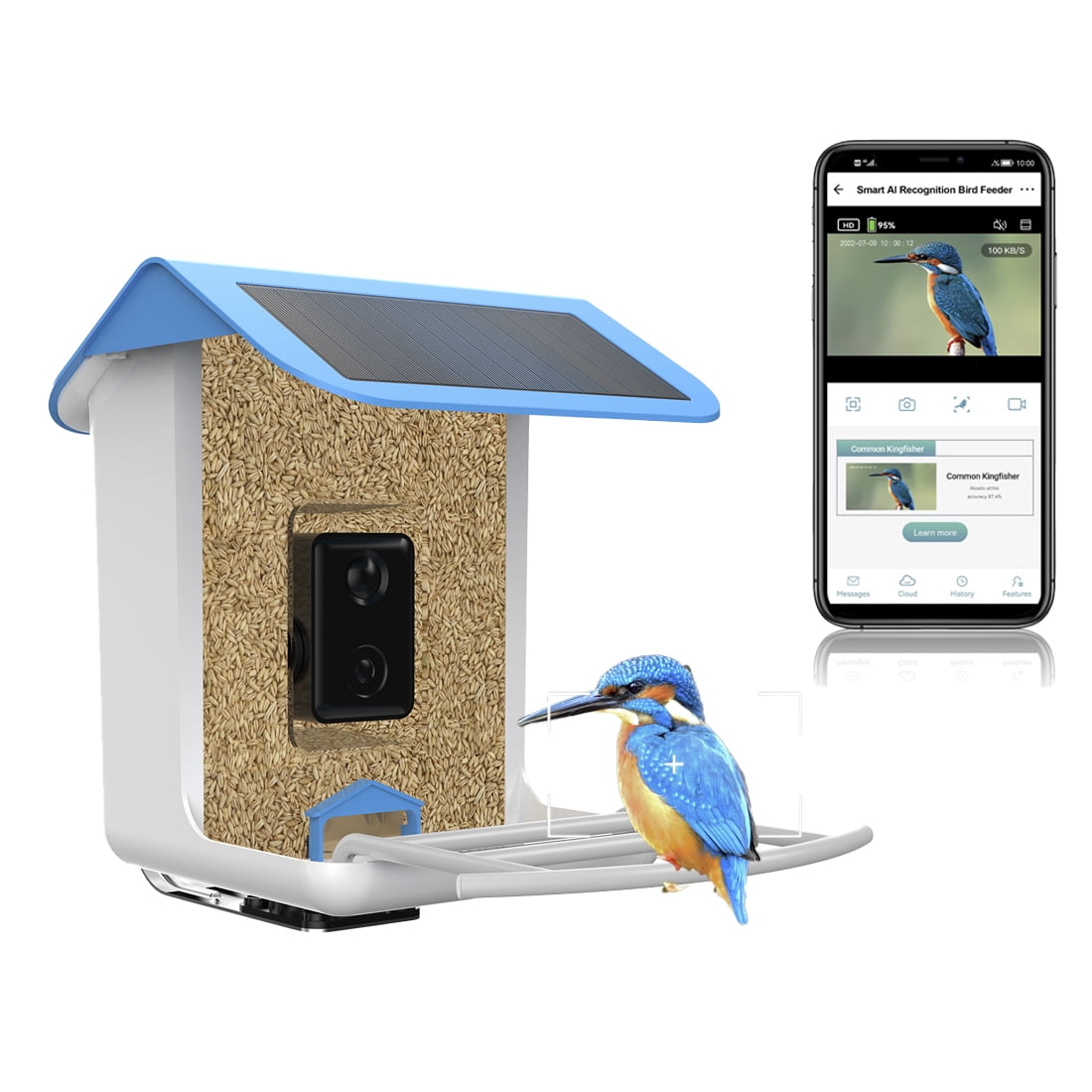 Bird Feeder Camera Solar Outdoor Smart Bird Feeder for Bird Watching