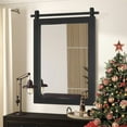 thumbnail image 7 of PAIHOME 24"x36" Black Farmhouse Mirror for Bathroom, Wood Framed Rectangle Bathroom Mirror, Anti-Rust, Hangs Horizontally and Vertically for Vanity, 7 of 7