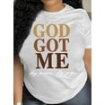 thumbnail image 1 of T-Shirt Col Rond Imprimé Portrait Chic pour Femmes - Manches Courtes Décontractées, Polyester Respirant, Lavable en Machine, 1 of 6