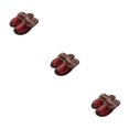thumbnail image 2 of Qarigey Zapatillas de casa Suministros de invierno Calzado cálido Base gruesa Accesorios para el hogar Mujer Mujer Suavidad Vino 25 (35-36) Type1 NO1, 2 of 6