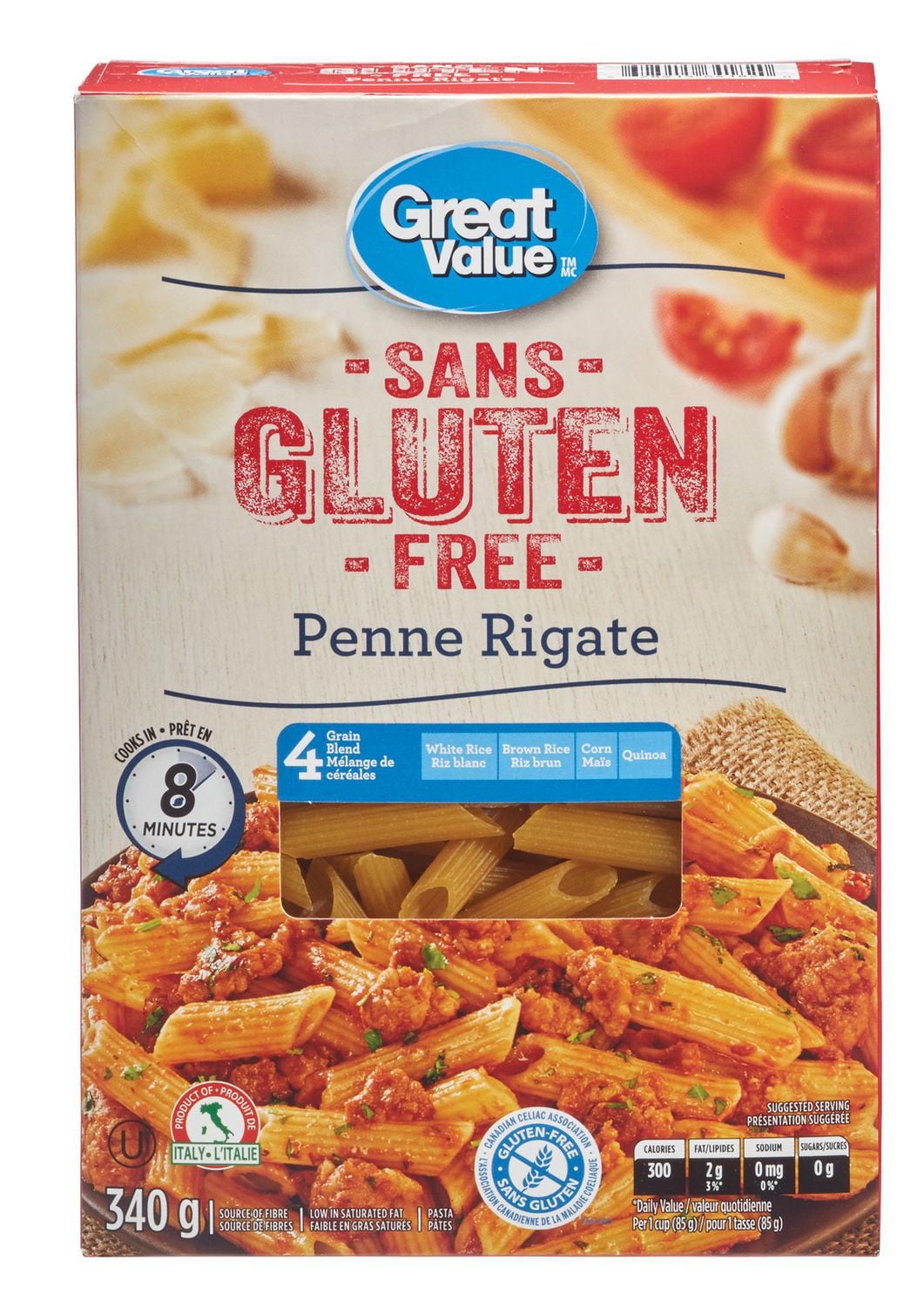 Great Value Gluten Free Penne Rigate, 340 g