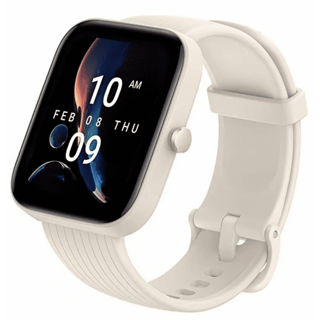 Smartwatch Bip 3 Pro Amazfit Crema 61 modos deportivos Resistente al Agua