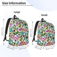 thumbnail image 4 of Rocae Watercolor Flowers for Durable Canvas Backpack Leisure Large Bag Travel Rucksack Multi-function Backpack, 4 of 8