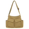 thumbnail image 6 of Spencer Canvas Messenger Bag Large Capacity Hobo Bag Crossbody Shoulder Bag Tote Bag with Multiple Pocket for Women and Men, Brown, 6 of 10