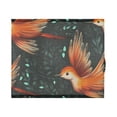 thumbnail image 2 of Flying Orange Birds Door Curtain 54x72in UV Blocking Mesh with Adjustable Tie Back Rod Pockets, 2 of 10
