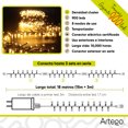 thumbnail image 2 of Luces de navidad serie 900 led jumbo size CLUSTER  alta densidad Decoración luces Navideñas eventos bodas LED christmas string cluster lights waterproof 8 modos de uso con temporizador Artego, 2 of 8