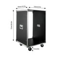 thumbnail image 2 of Audio Video, Telecom, Equipment Rack 16U Portable Rolling Network Rack & Caster, 2 of 12