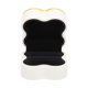 thumbnail image 3 of Caja de anillos iluminada, flocado suave, luminoso, diseño de trébol de cuatro hojas, caja de regalo para exhibición de joyas, aniversarios de bodas, color blanco, 3 of 14
