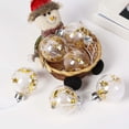 thumbnail image 3 of 2026 Christmas Home Party Decoration 6PCS Clear Christmas Ball Ornaments Shatterproof Transparent Plastic Baubles Filled With Star Confetti White Christmas Celebration Party Supplies, 3 of 9