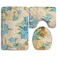thumbnail image 1 of Juego de alfombras de baño de 3 piezas ABPHQTO Flor de la vendimia Alfombra de baño Alfombra de contorno y tapa de inodoro, 1 of 2