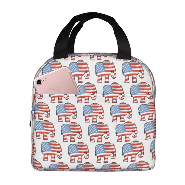Easygdp Elephant Bolsa Térmica Premium - Tela Oxford Impermeable, Gran Capacidad, Bolsillo Frontal, Unisex para Trabajo, Escuela, Actividades al Aire Libre y Picnics
