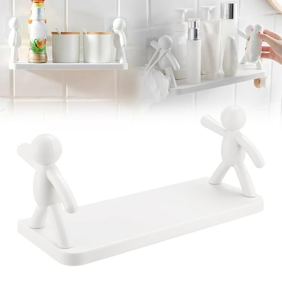 Floating Shelves For Bathroom Organizer Bathroom Shelves Wall Mounted Punching With Cute Doll Small Picture Ledge Shelves Wall Decor For Bedroom Living Room Kitchen And Pl