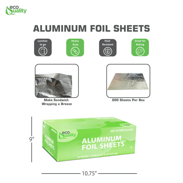 Aluminum Foil Pop-Up Sheets, 9 x 10.75
