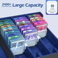 thumbnail image 2 of Aorsher 4-RowTrading Card Storage Box, Deck Box for Baseball Sport Card, Card Organizer Holder With 50 Sleeves & 24 Dividers, Case Fit for Mtg Tcg Magic Commander Deck Playing Cards, 2 of 12