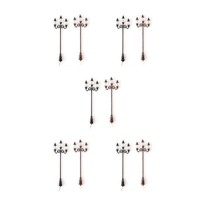 Toystoory Lámpara de patio modelo impermeable LED farola lámparas de césped decoración decorativa DIY manualidades Micro paisaje Mini farola Modelo 2 5Conjunto