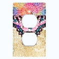 thumbnail image 2 of Metal Light Switch Plate Cover Unique Colorful Floral Butterfly Blue BUT023, 2 of 13