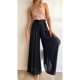 thumbnail image 2 of Pantalones Anchos Con Cordón Elásticos Con Bolsillo Lateral Cómodos Pantalones Sueltos De Talle Alto Para Mujer Negro M, 2 of 6