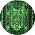 thumbnail image 1 of Ahgly Company Indoor Round Persian Emerald Green Traditional Area Rugs, 5' Round, 1 of 4