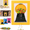 Yellow, variant on Candy Dispenser Picture Frame, Handy Wall Candy Frame, Wall Mounted Candy Dispenser For Candies, Nuts, Dog & Cat Treats, Suitable for Birthday & Holiday Gifts (Blue)