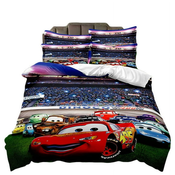 Car Story Duvet Cover Three-piece Set, Bedding Suit, Soft Microfiber, Suitable For Teenage Bedroom Decoration-Vinsniv