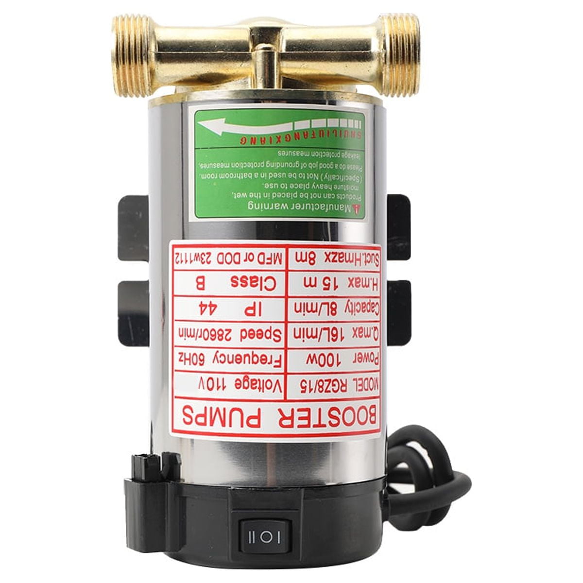 SUDEG Water Pressure Booster Pump for Home, 110V Water Pump Electric Automatic Household Water Pressure Booster Pump Shower Booster with Water Flow Switch