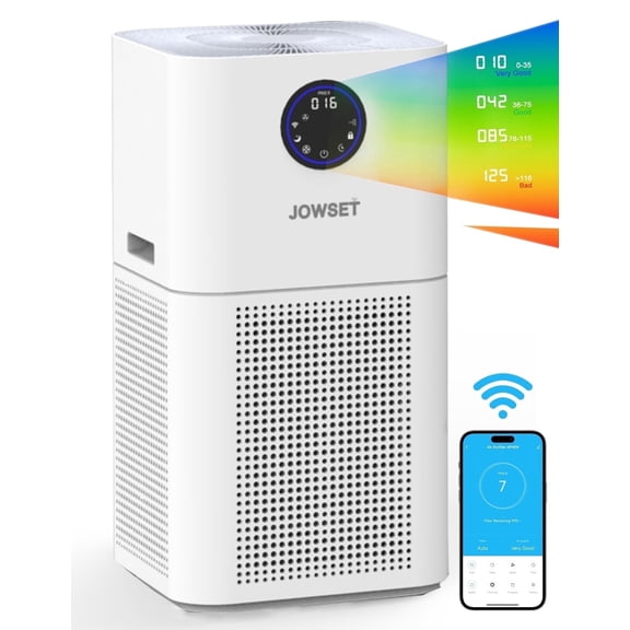 JOWSET Wi-Fi Air Purifiers for Home Large Room up to 4000 Sq.ft, HEPA Air Purifier for Dust, Wildfire Smoke, Pet Dander, Pollen