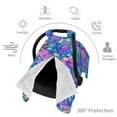 thumbnail image 3 of Car Seat Cover Baby, Colorful Mushrooms Baby Car Seat Cover for Baby Boys Girls Newborn , Infant Car Seat Canopy Cover Nursing Breastfeeding Cover Warm Blanket, 3 of 7