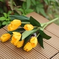 thumbnail image 6 of SPRING PARK 38cm Artificial Silk Tulips Home Decor Bouquet (9 Count), 6 of 7
