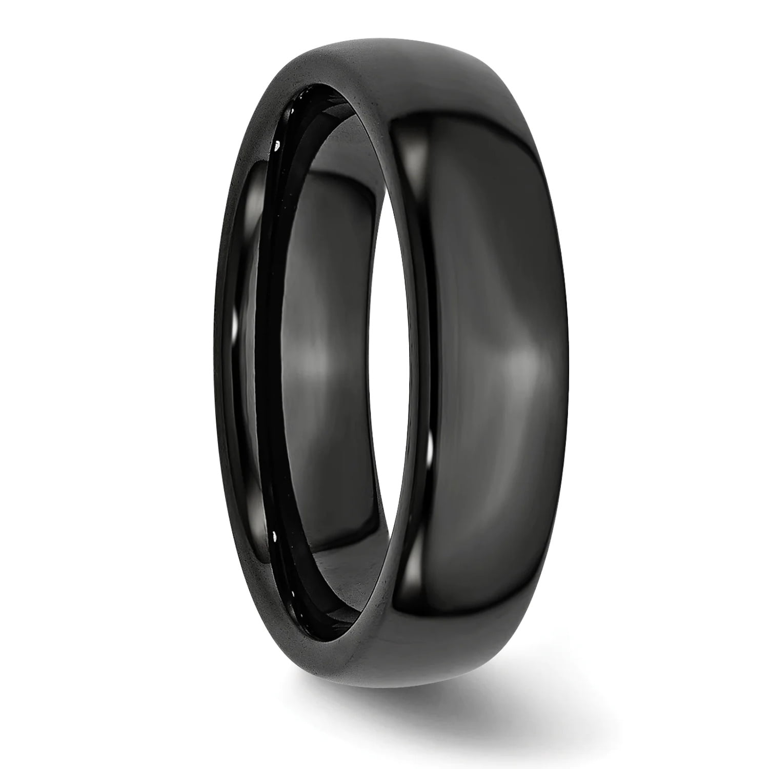 Black Ceramic 6mm Polished Band