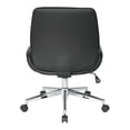 thumbnail image 4 of Office Star Products Black Faux Leather Chair with Chrome Finish Base, 4 of 9