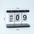 thumbnail image 2 of Reusable Perpetual Daily Flip Calendar for Desk, Office Desktop Decor, Home Accessories, Suitable for Homes, Libraries, Offices, Etc - Black, 2 of 7