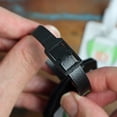thumbnail image 3 of 5 Pack - Plastic Luggage Tag Strap with Secure Post & Notch Buckle - 7 3/8" x 3/8 " Stylish Replacement Loop Straps for Slot Hole Bag Tags or I’D Name Badges by Specialist ID (Black), 3 of 8