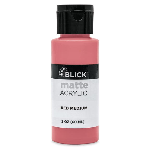 Blick Matte Acrylic - Red Medium, 2 oz bottle