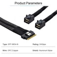 thumbnail image 5 of Chenyang CY PCI-E Ultraport Slimline SAS Slim 4.0 SFF-8654 8i 74pin to Dual SFF-8643 4i Mini SAS HD Cable PCI-Express Cable, 5 of 7