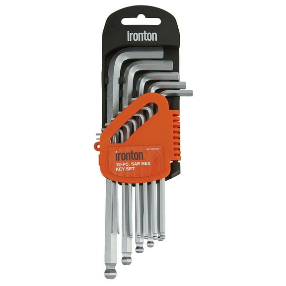 Ironton 13-Pc. SAE Long Arm, Ball End Hex Key Set