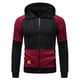 thumbnail image 3 of pstuiky camisas de manga larga para hombre, Sudadera informal con cremallera y retazos para hombre, ropa de trabajo a la moda, sudadera con capucha, blusa deportiva para entrenamiento m, 3 of 6