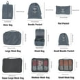 thumbnail image 3 of 7Pcs Travel Storage Bag Waterproof Large Capacity Packing Organizer Pouch with Zipper and Handle Foldable Space Saving for Traveling Camping Hiking Beige-9PCS, 3 of 8