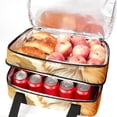 thumbnail image 5 of Fox Insulated Double Layered Lunch Bag with Two Compartments, Large Capacity, Hand Carry, 7.1x11.4x16.1 Inches, 5 of 6