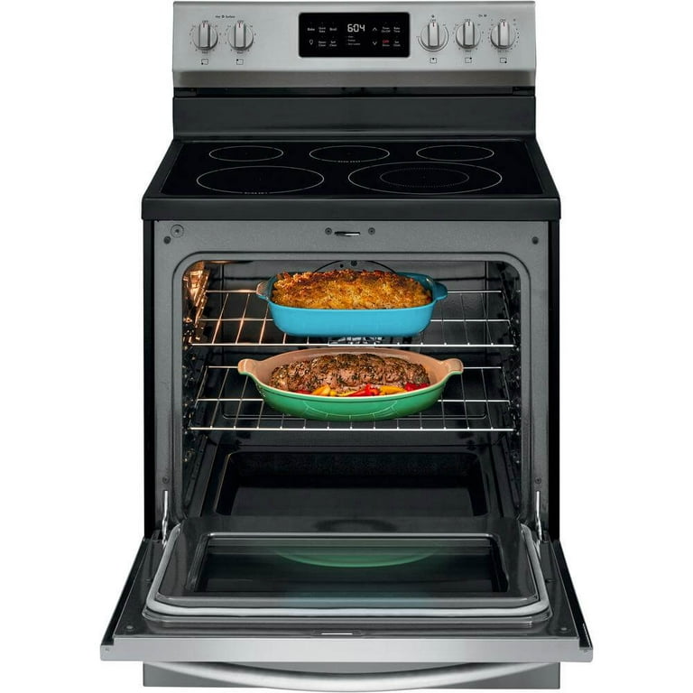 30 Freestanding Electric Range With Steam Clean Stainless, 41 OFF