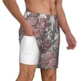 thumbnail image 3 of Goofa Rose Flowers Printed Men's Swim Trunks Board Shorts Quick Dry Mens Swimming Trunks with Compression Liner,Breathable Fit Hawaii Beach Shorts-XX-Large, 3 of 9