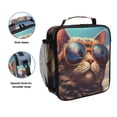 thumbnail image 2 of ALAZA Cool Cat on Sky Lunch Box Insulated Lunch Bag Reusable Thermal Cooler Tote School Picnic, 2 of 6