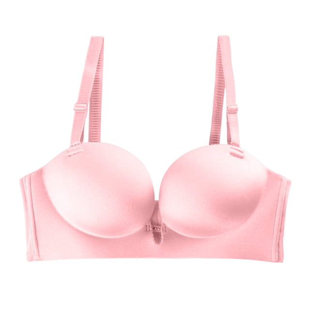 Cathalem Padded Sports Bras for Women Plus Size Full Coverage Underwire Unlined Minimizer Lace,Pink 70