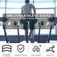thumbnail image 2 of Smilooen 12 Pairs Mens Ankle Socks Athletic Running Men's Socks Value Pack, Black, 2 of 7