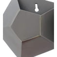 thumbnail image 2 of Benzara BM229944 Hexagonal Shaped Metal Wall Vase with Attached Frame, Gray, 2 of 5