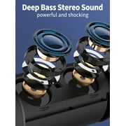 Bluetooth Speaker with Lights,15W Portable Speaker with HD Sound for Home/Party/Outdoor/Beach,Birthday Gift (Black)