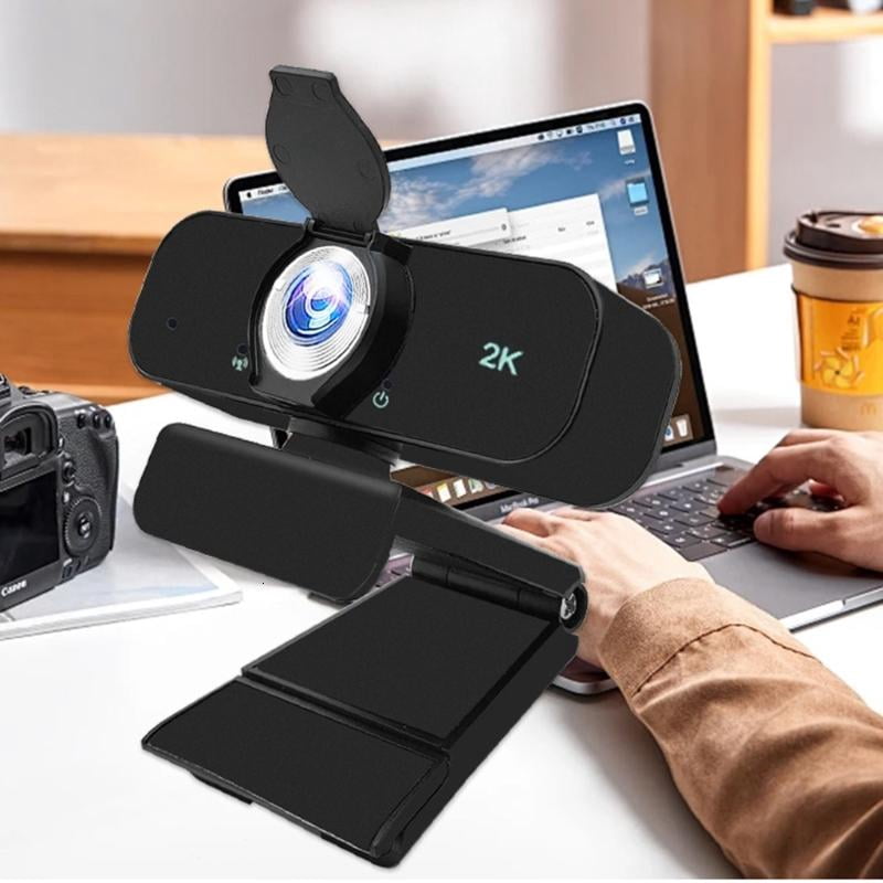 CEORPER 1080P 2K 4K Resolution Webcam Noise Cancelling Microphones and Tripods Mount