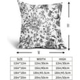 thumbnail image 5 of Black & White Outdoor Pillow Covers 16x16 Inch Set of 2 Black Floral Throw Pillow Covers Decorative Vintage Flower Pillowscase Cotton Linen Square Cushion Covers Sofa Couch Bedroom Party Home, 5 of 6