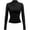 Black, variant on Going Out Tops for Women Long Sleeve Mock Neck Ruched Work Tops,Office Business Casual Tops,Modest Asymmetrical High Neck Fitted Elegant Dressy Shirt,Cinched Waist,Fall Clothes,Undershirt