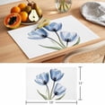 thumbnail image 6 of Purple Tulip Placemats Set of 2, Flower Farmhouse Non-Slip Place Mats Washable Table Mats for Kitchen Dining Table Decorations Indoor/Outdoor, 6 of 9